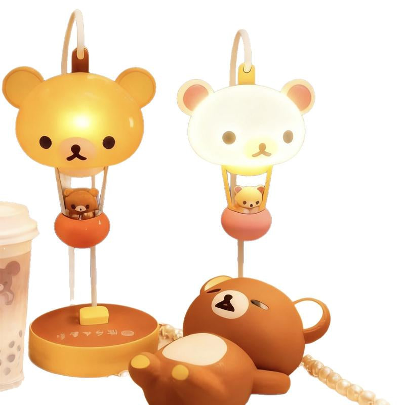 Night Light Bear Casual Bear Cute Table Lamp Bedside Lamp Pat Lamp Housewarming Graduation Best Friend Birthday Gift for Girls（Equipped with a AAA Battery and a Screwdriver） Decorative Lighting